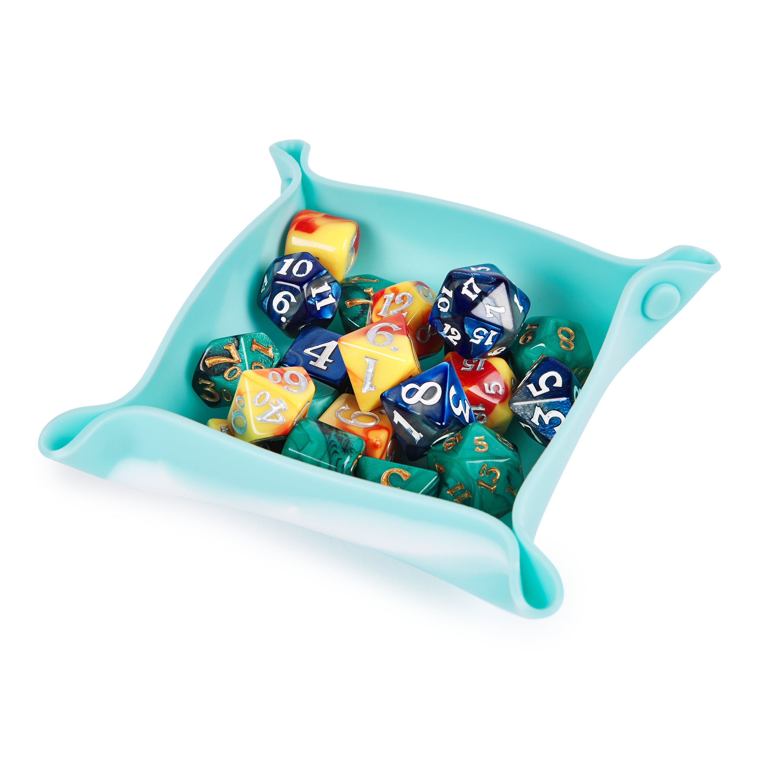 Spin Master Games, Campaign Dice, 3 Sets of Polyhedron Dice for RPG & Board Games, Storage Pouch & Silicone Tray, DND Dungeons and Dragons, MTG Magic the Gathering, for Ages 8 & Up