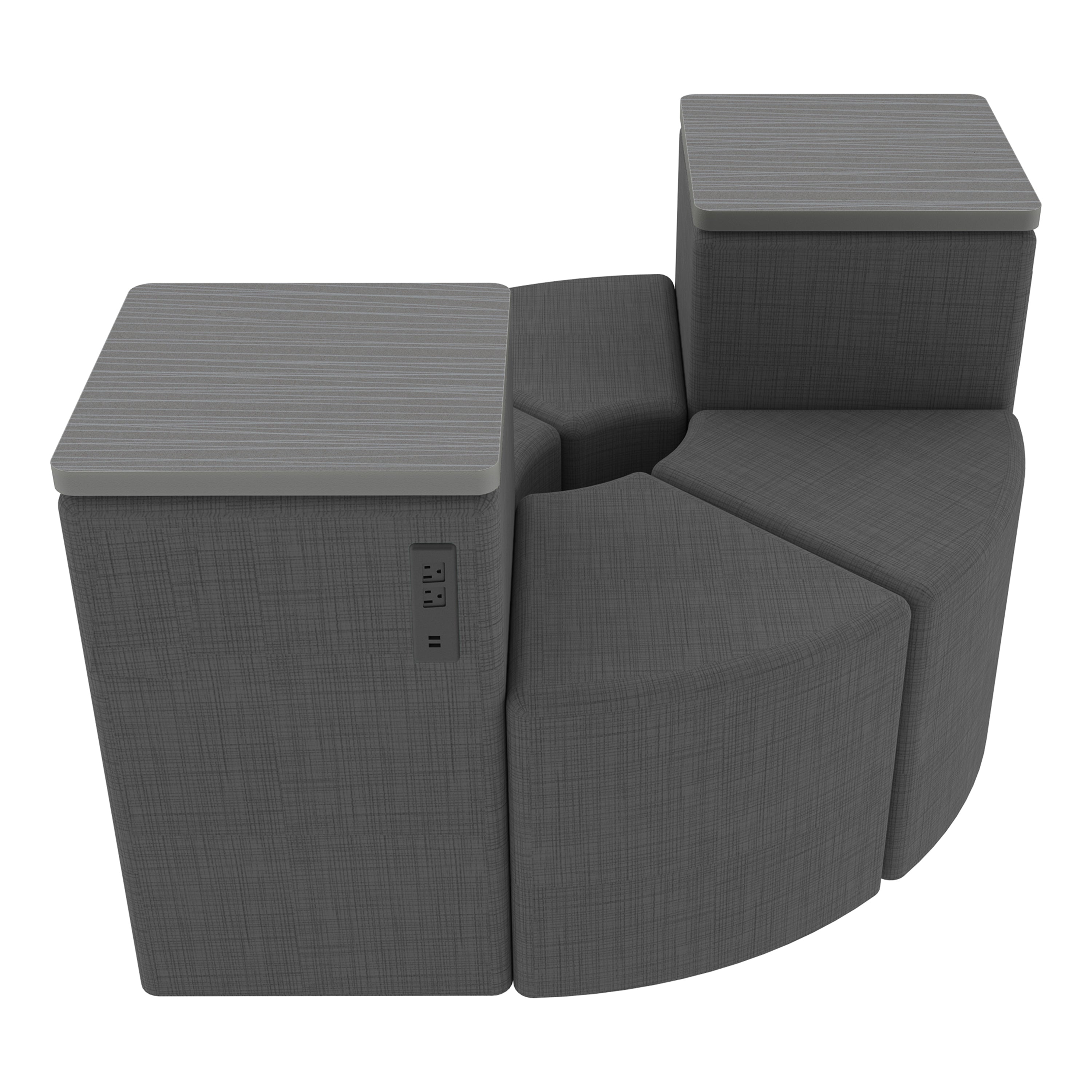 Pro Series Recharge Link Hub, 6-Piece Set - Slate Gray Crosshatch/Cosmic Strandz