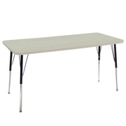 24" x 60" Rectangle La Madera Activity Table with Standard Legs - Asian Sand/Black