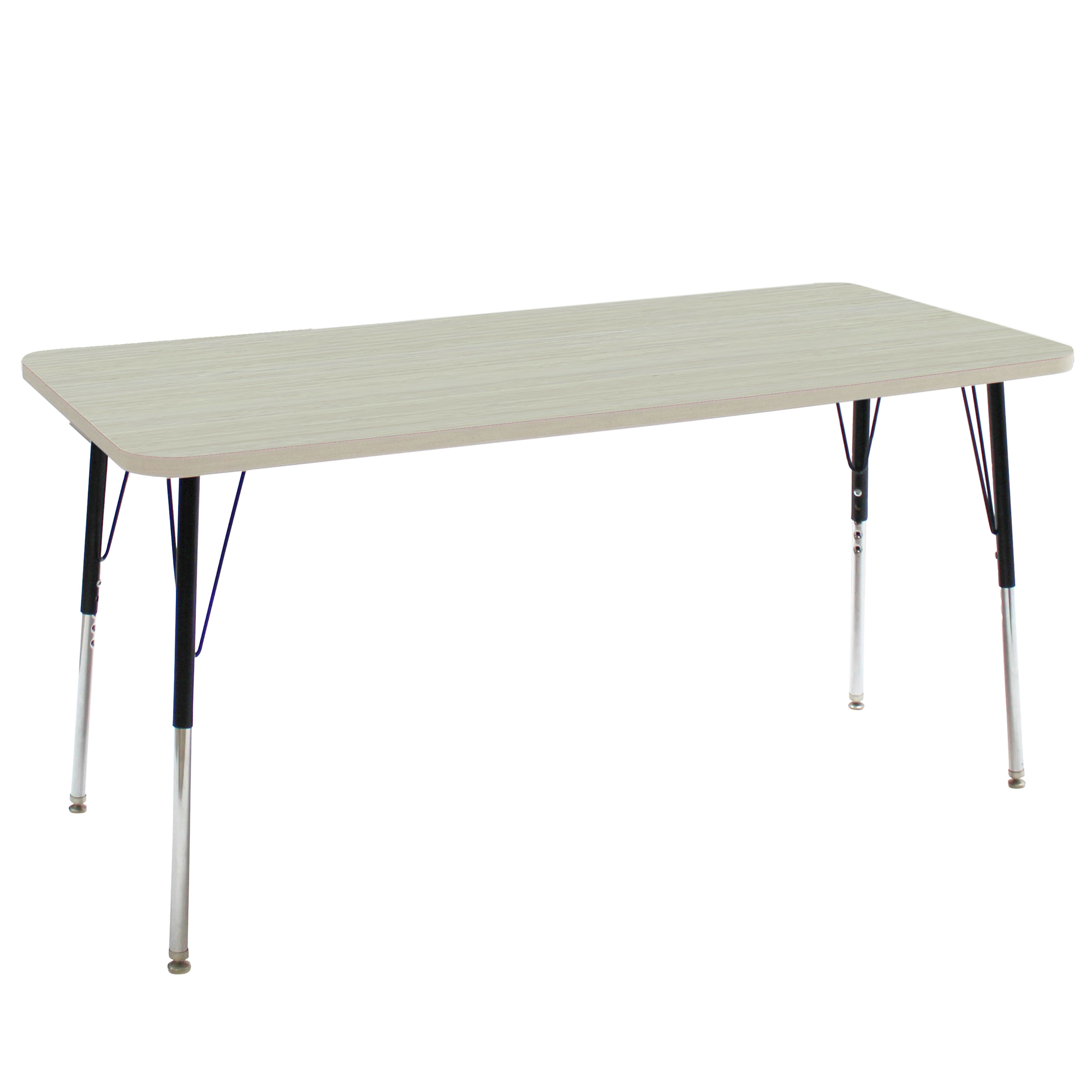 24" x 60" Rectangle La Madera Activity Table with Standard Legs - Asian Sand/Black