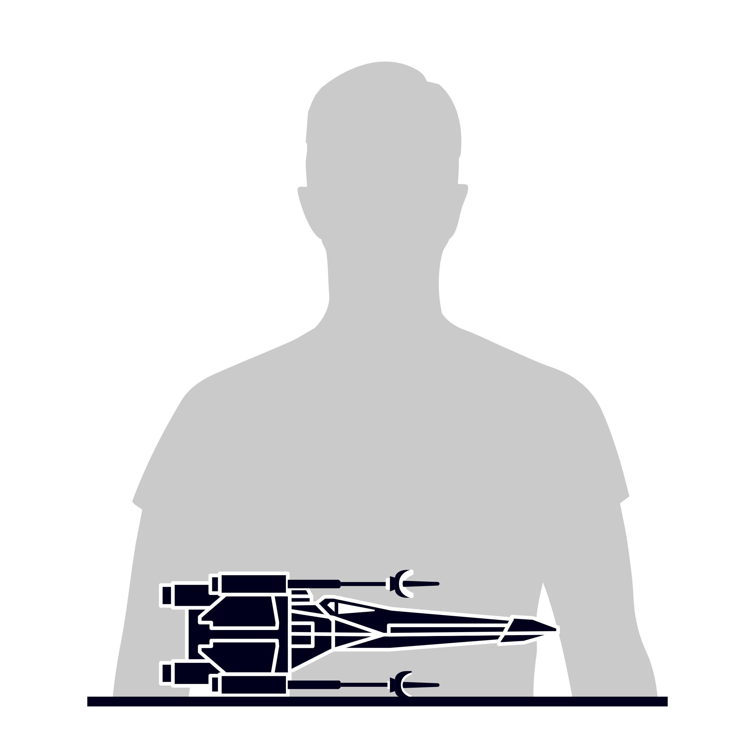 4D Build, Star Wars T-65 X-Wing Starfighter 3D Model Kit, Star Wars Collectible, Adult Puzzle, for Ages 12 & Up