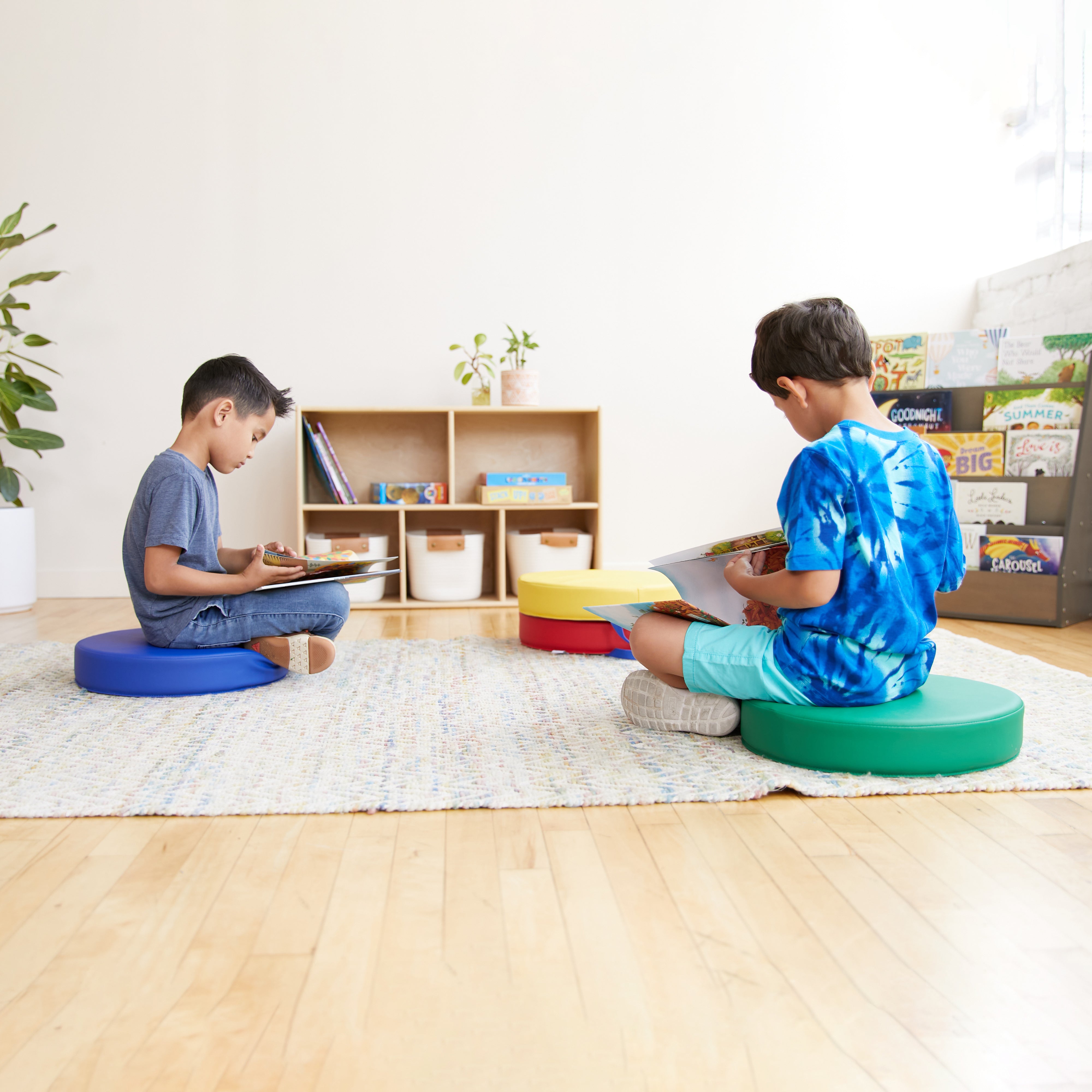 SoftZone Round Carry Me Floor Cushion 4-Piece - Assorted