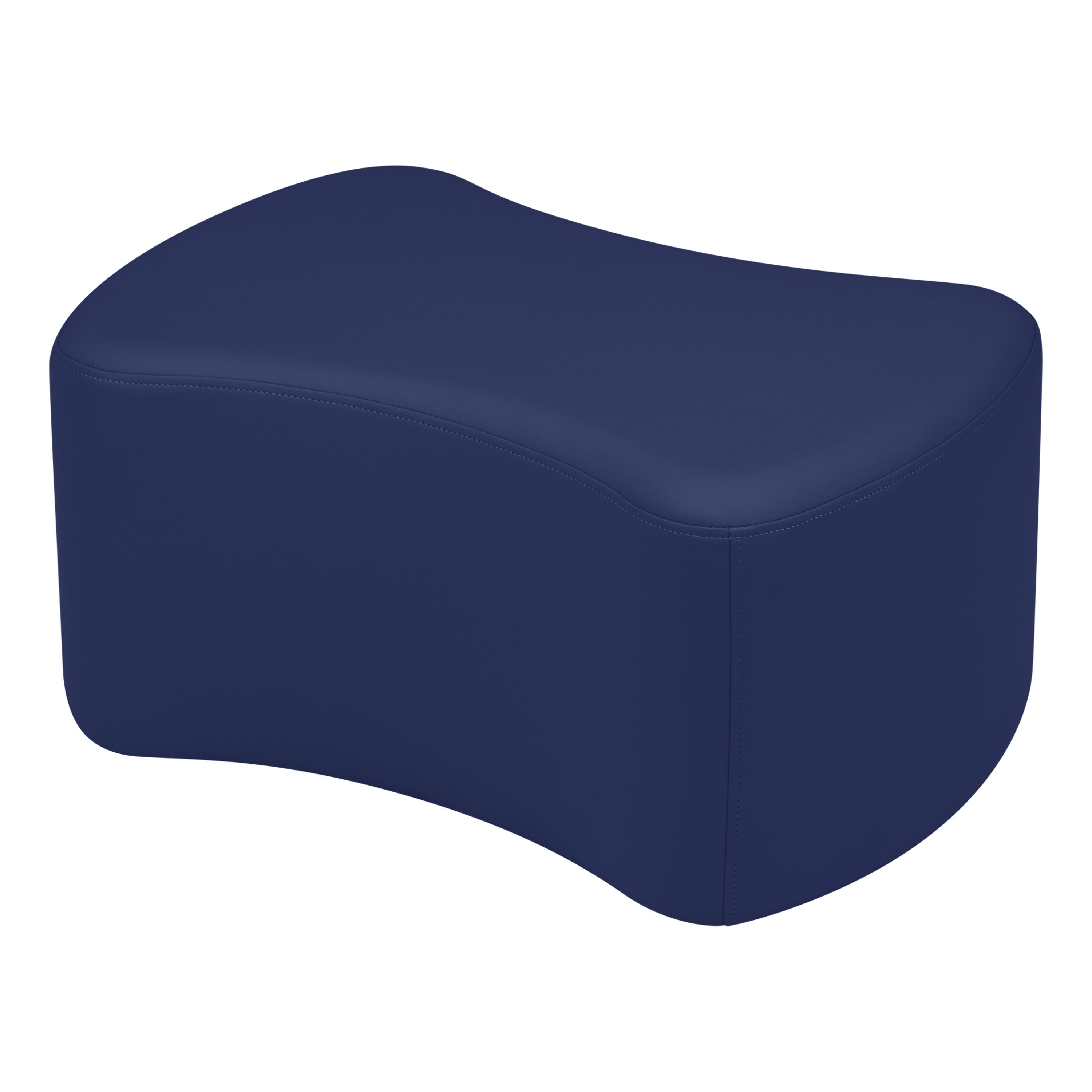 Pro Series Upholstered Bowtie Ottoman 12" Height - Navy
