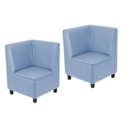Kid Comfort Collective Modular Corner Chairs, 2-Piece - Powder Blue