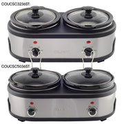 Courant Courant 3.2Qt (1.6Qt each) and 5.4Qt (2.7Qt each) Double Slow Cooker Bundle