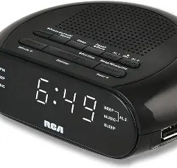 RCA RCA Digital Radio Alarm Clock with Soothing Sounds, Brightness Control, and USB Charging Port