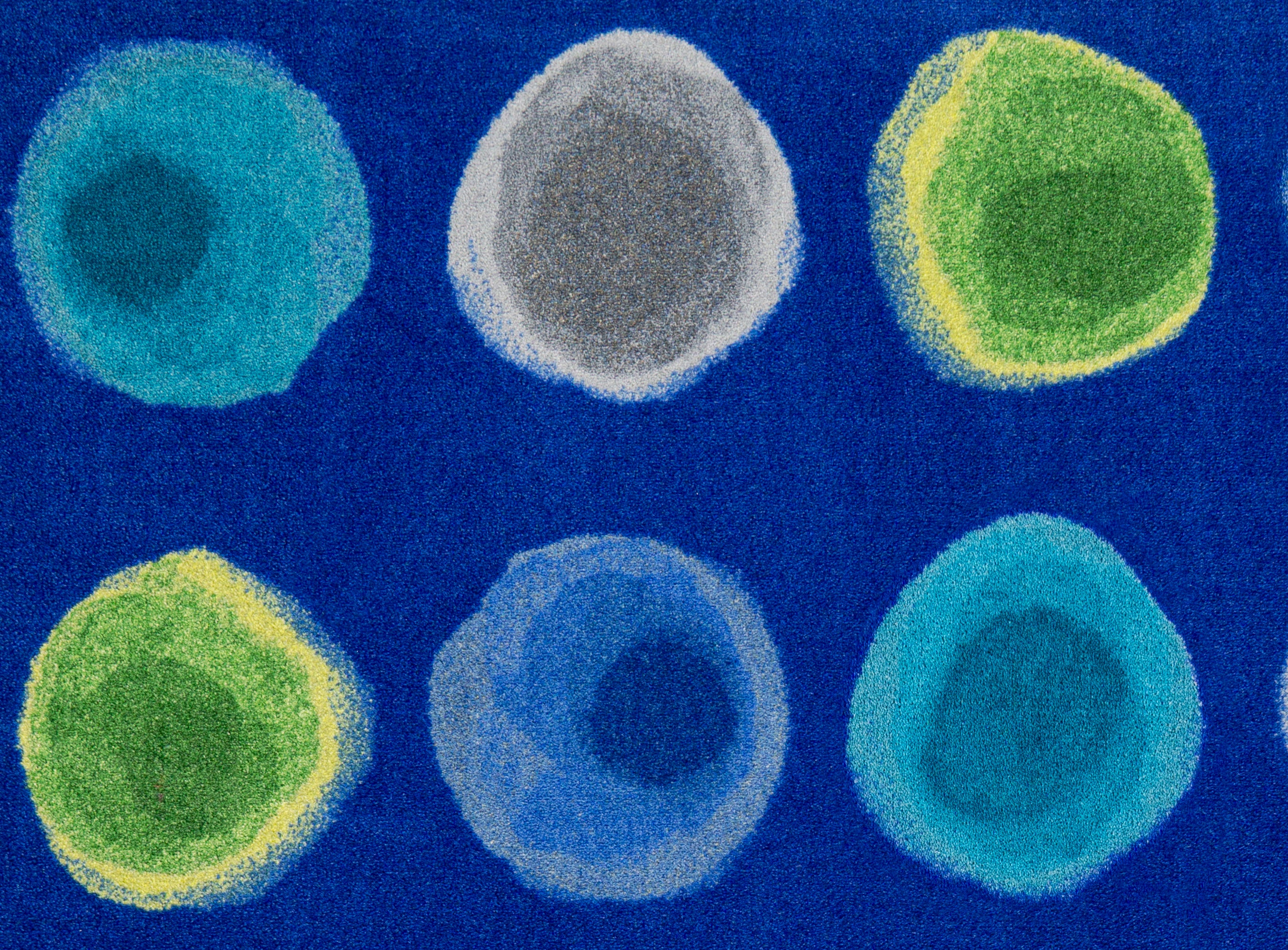Watercolor Spots 10'9" x 13'2" area rug in color Marine