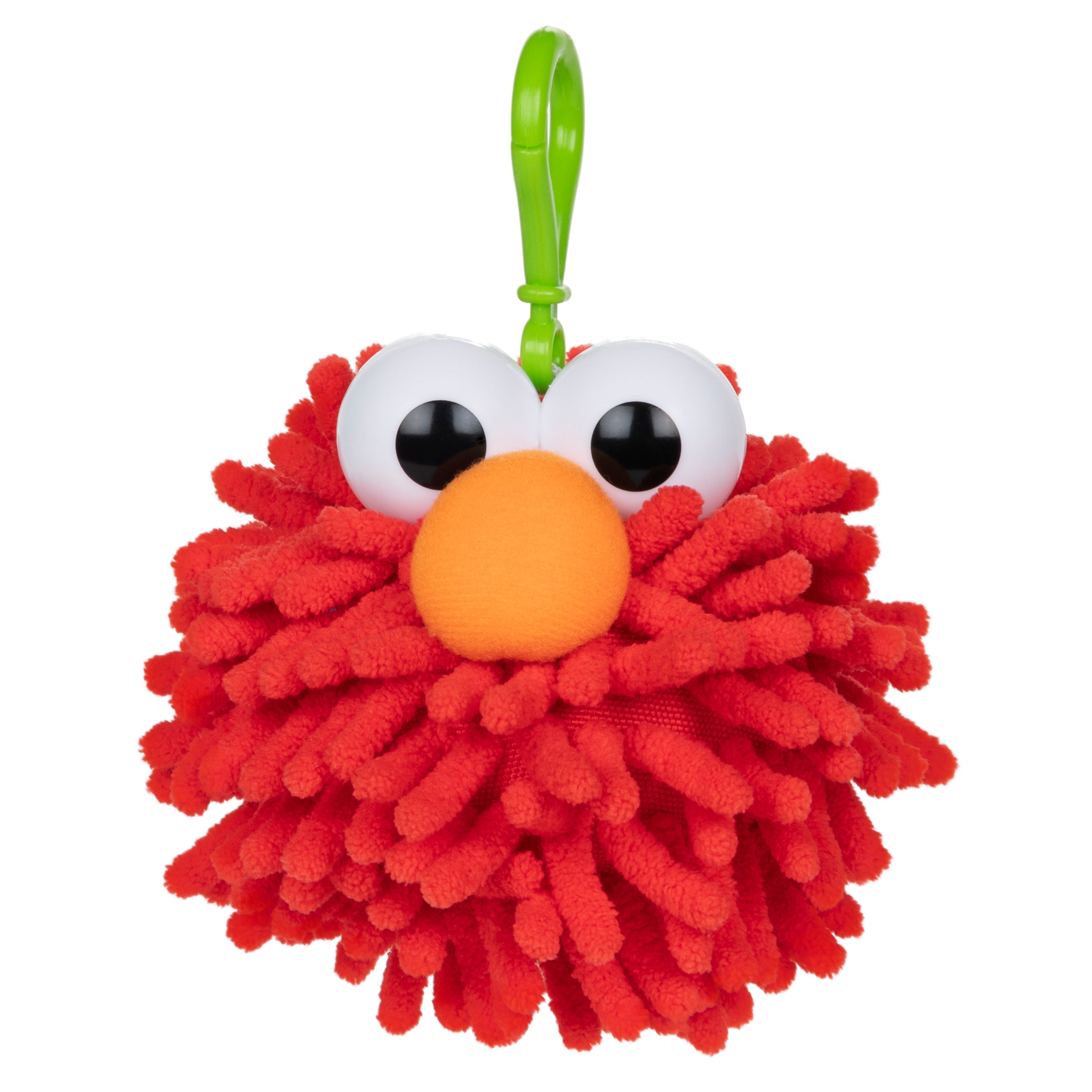 GUND Sesame Street Elmo Fuzzy Pom Pom Plush Backpack Clip for Ages 3 and Up, Red, 2.5”