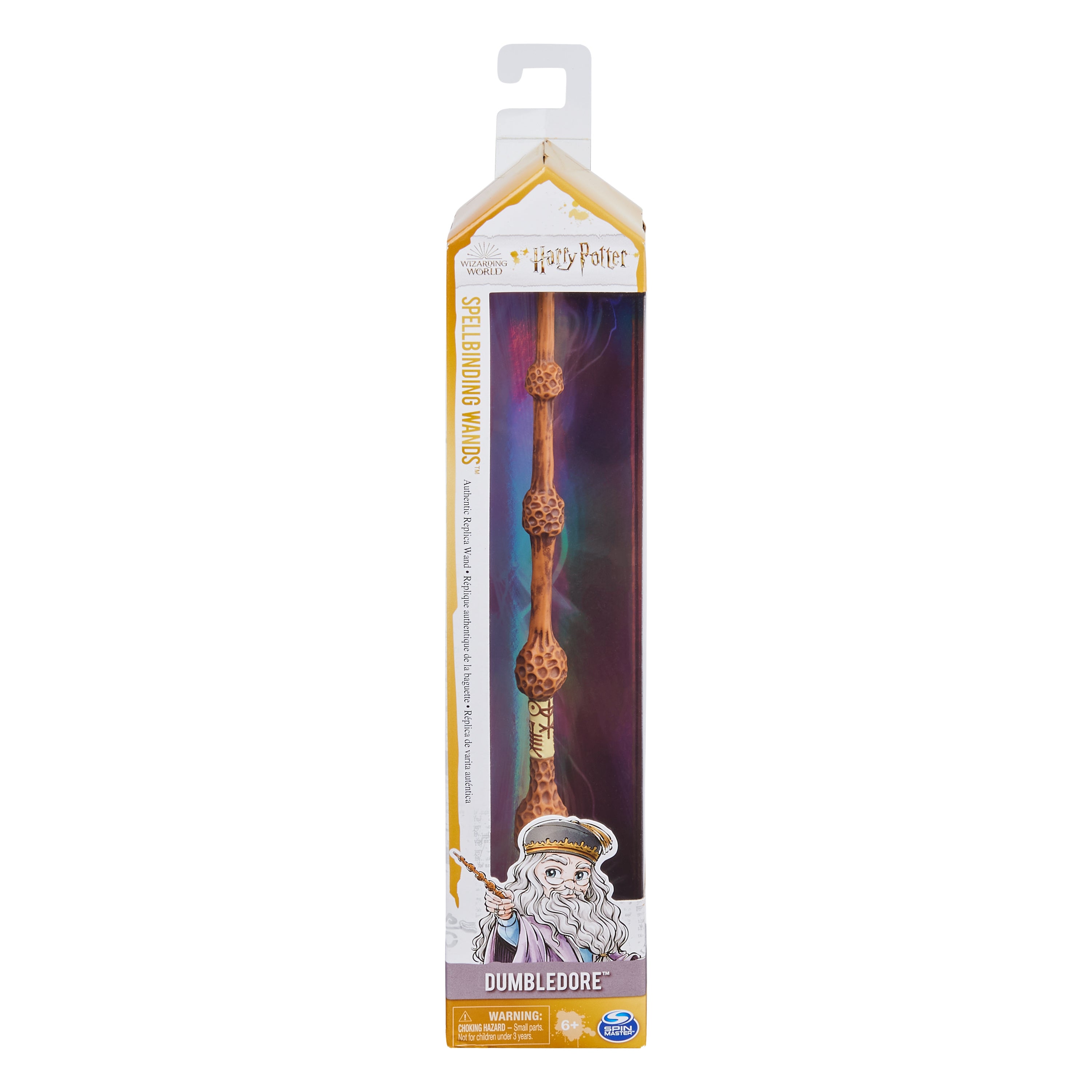 Wizarding World Harry Potter, 12-inch Spellbinding Albus Dumbledore Magic Wand with Spell Card, Kids Toys for Ages 6 and up