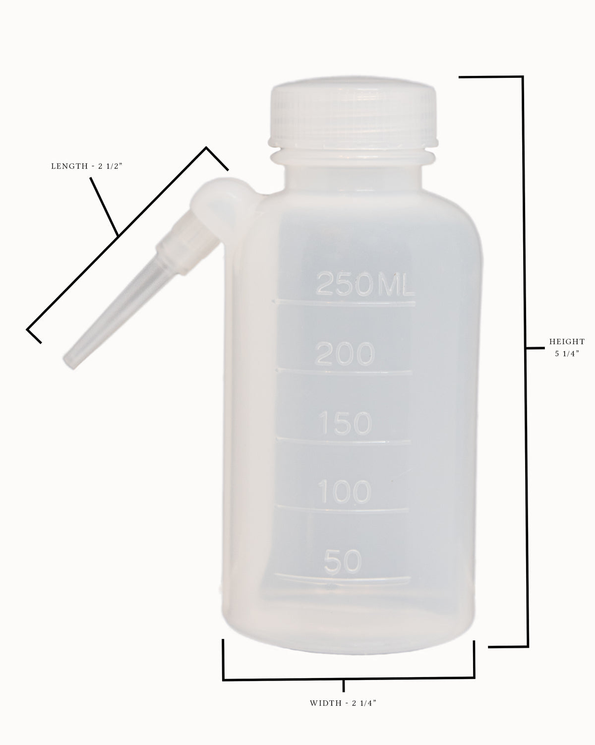 Bottle, Wash, Graduated, Polyethylene, 250ml, Case of 250