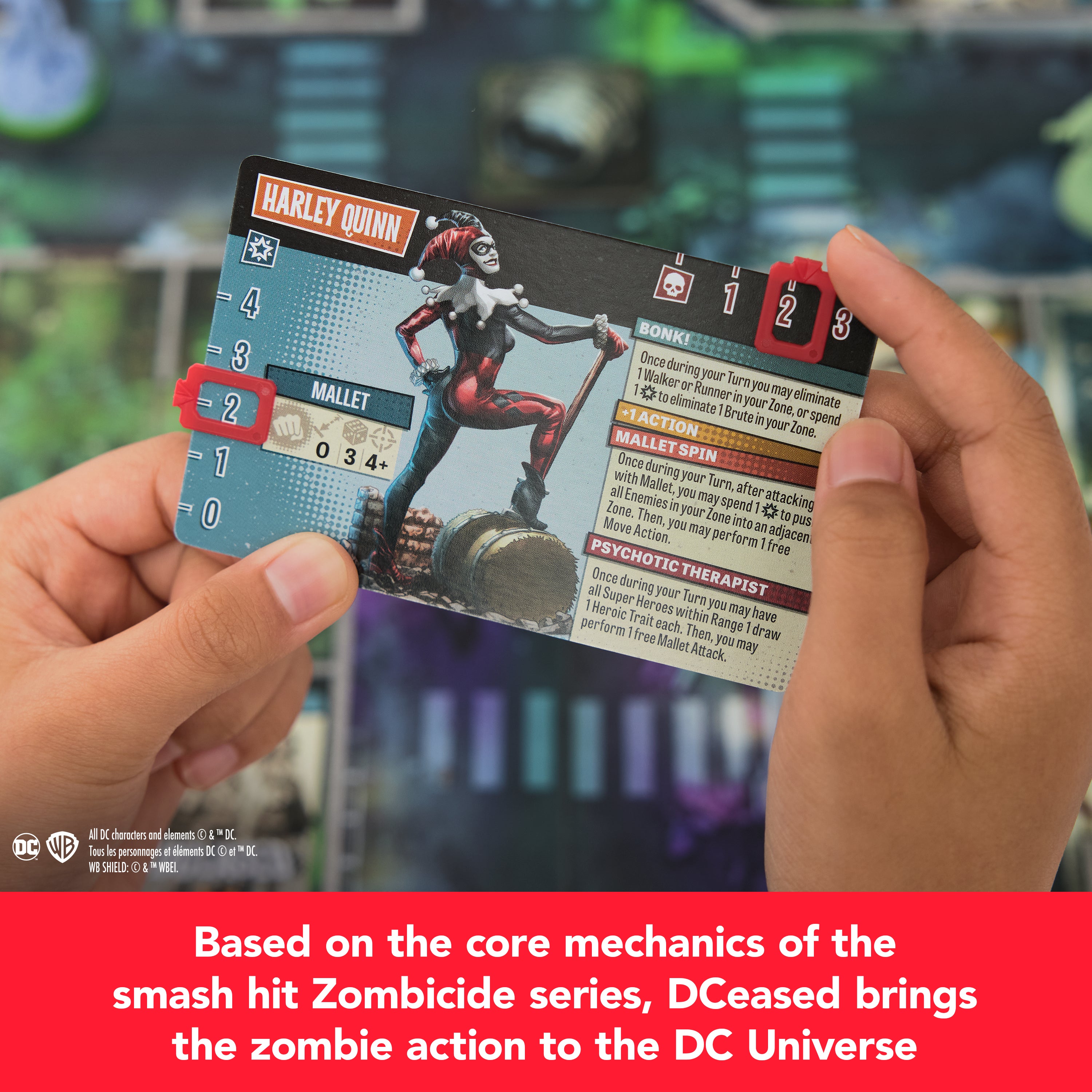 Spin Master Games, DCeased: Gotham City Outbreak, Part of the Zombicide Collection, Collectible DC Comics Miniatures, Strategy Board Game, for Adults & Teens, 1-4 Players, for Ages 14 & Up