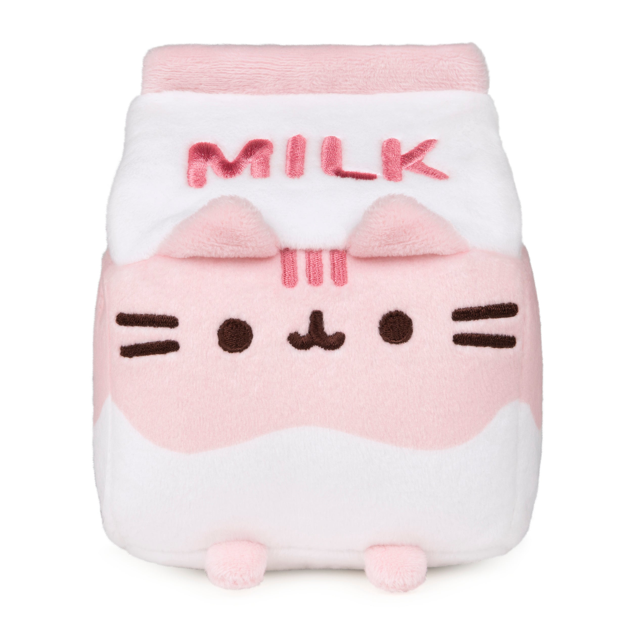 GUND Pusheen Strawberry Milk Plush Cat Stuffed Animal for Ages 8 and Up, Pink/White, 6”