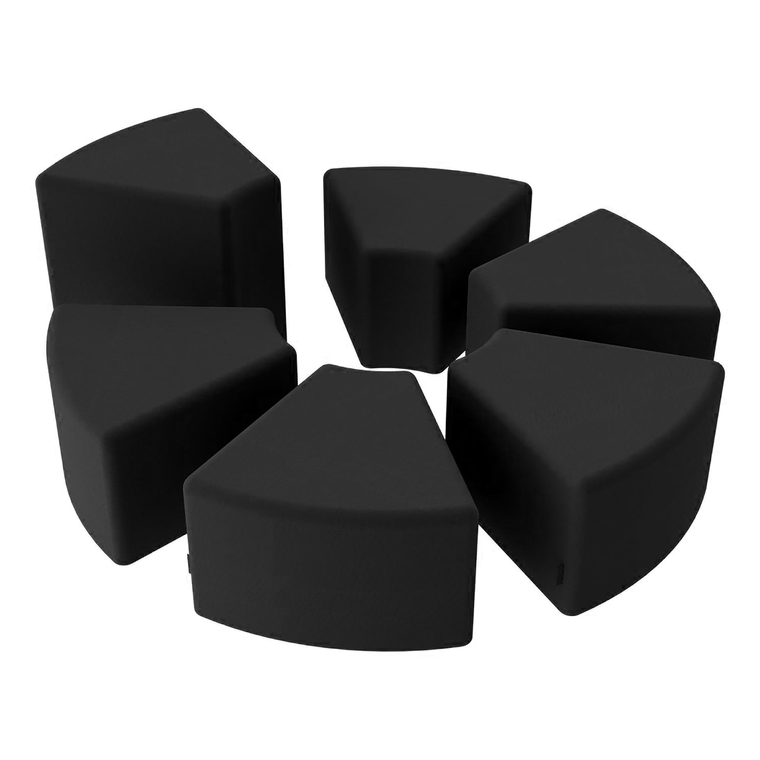 Pro Series Upholstered Wedge Ottoman 18" Height - Black