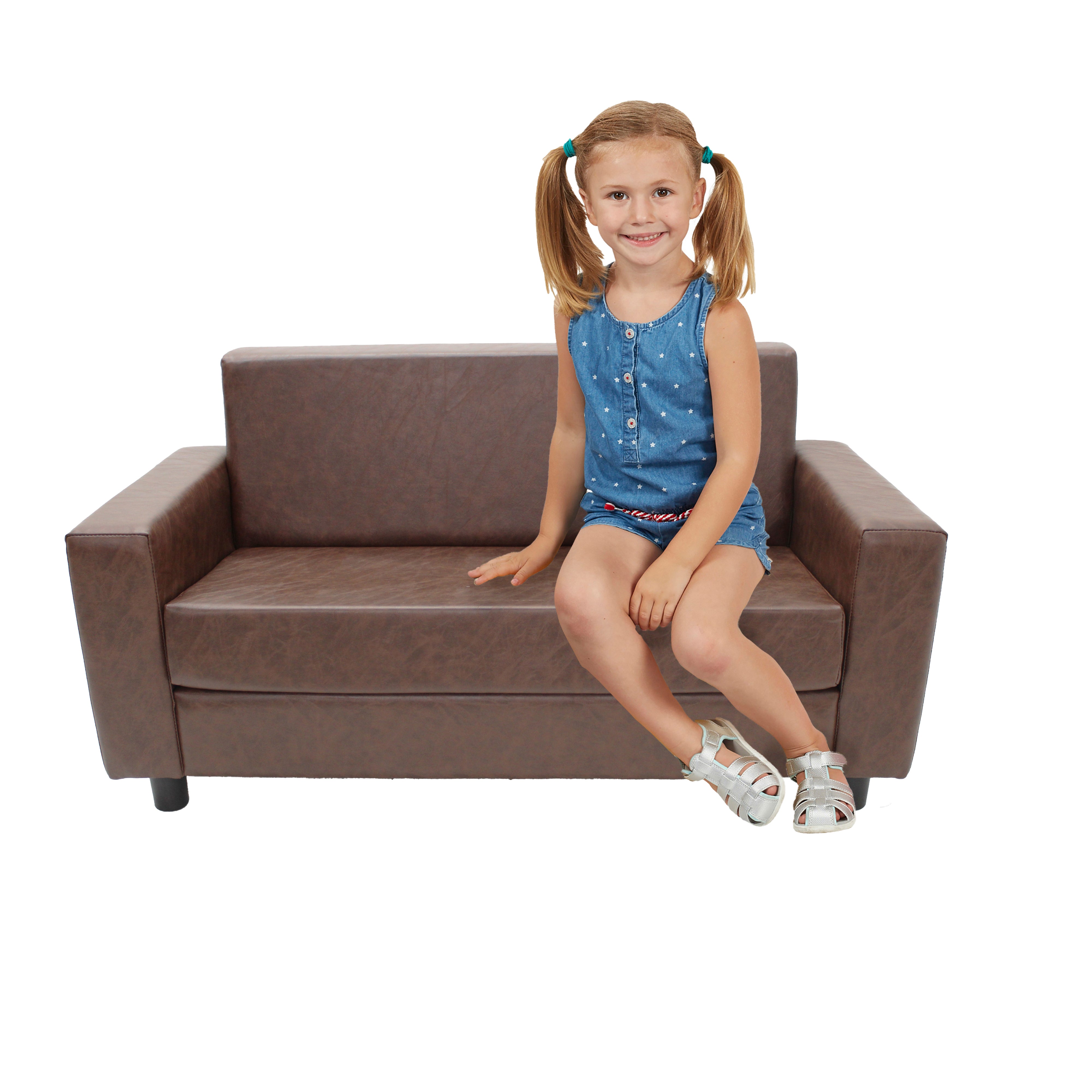 Rustic Inspired Playtime Classic Sofa - Walnut
