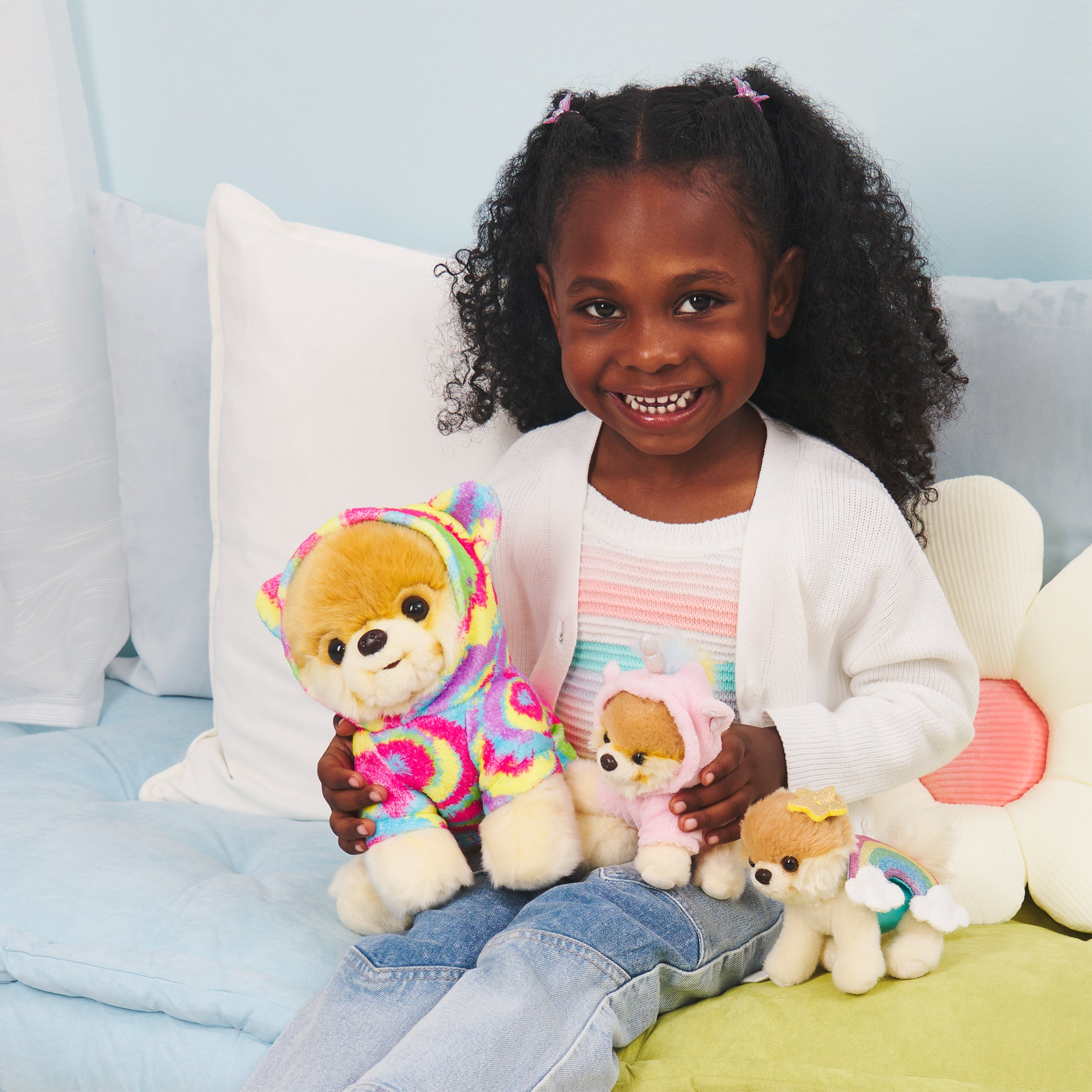 GUND Boo, The World’s Cutest Dog Rainbow Plush Pomeranian, Dog Stuffed Animal for Ages 1 and Up, Spring Decor, 5”