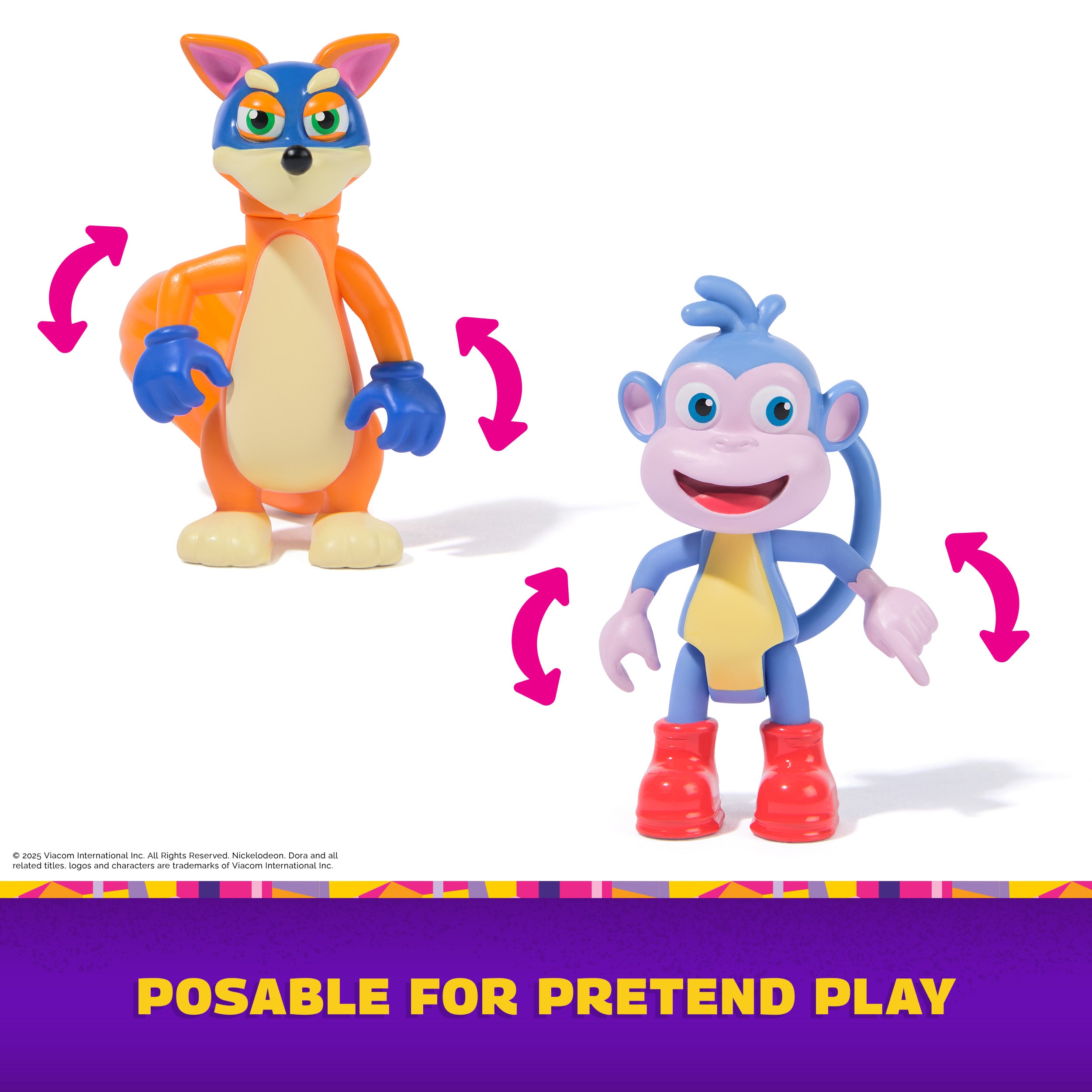 Dora, Swipe & Surprise Adventure Pack, with Boots & Swiper Toy Figures and 2 Accessories, Kids Toys for Girls & Boys Ages 3 and Up