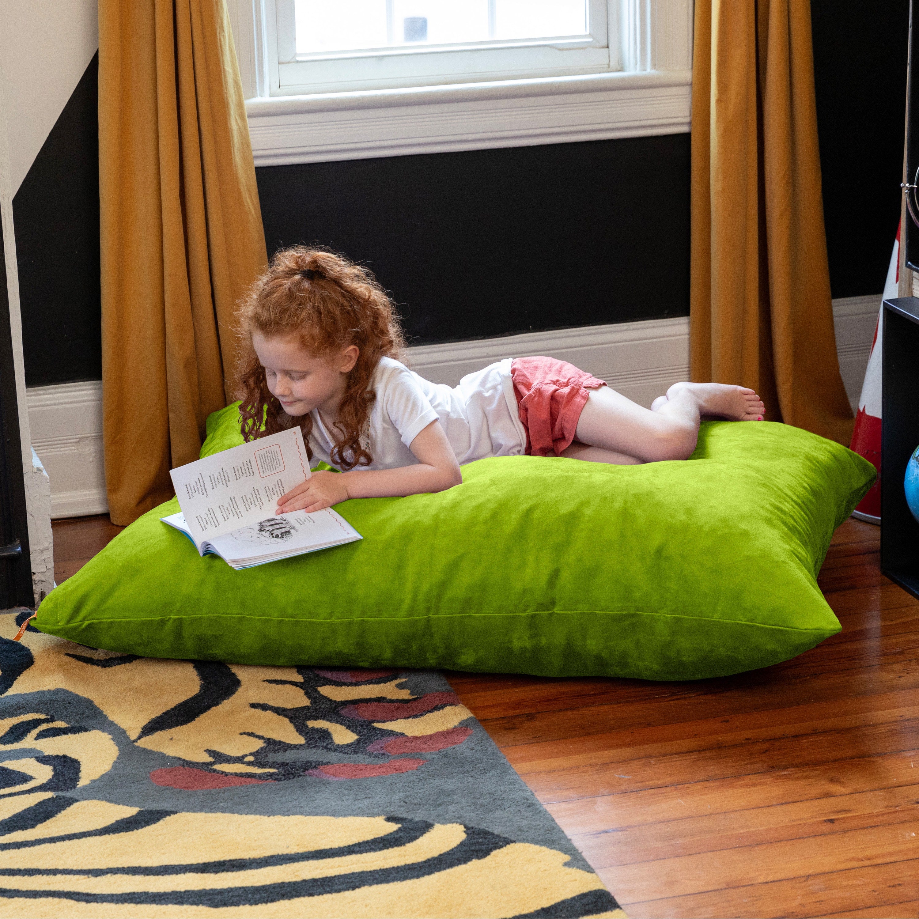 Jaxx 3.5 Ft Pillow Saxx Kids Bean Bag, Lime