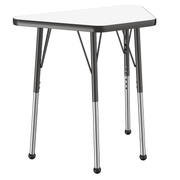18" x 30" Trapezoid Dry-Erase Activity Table with Adjustable Standard Ball Glide Legs - Whiteboard/Black