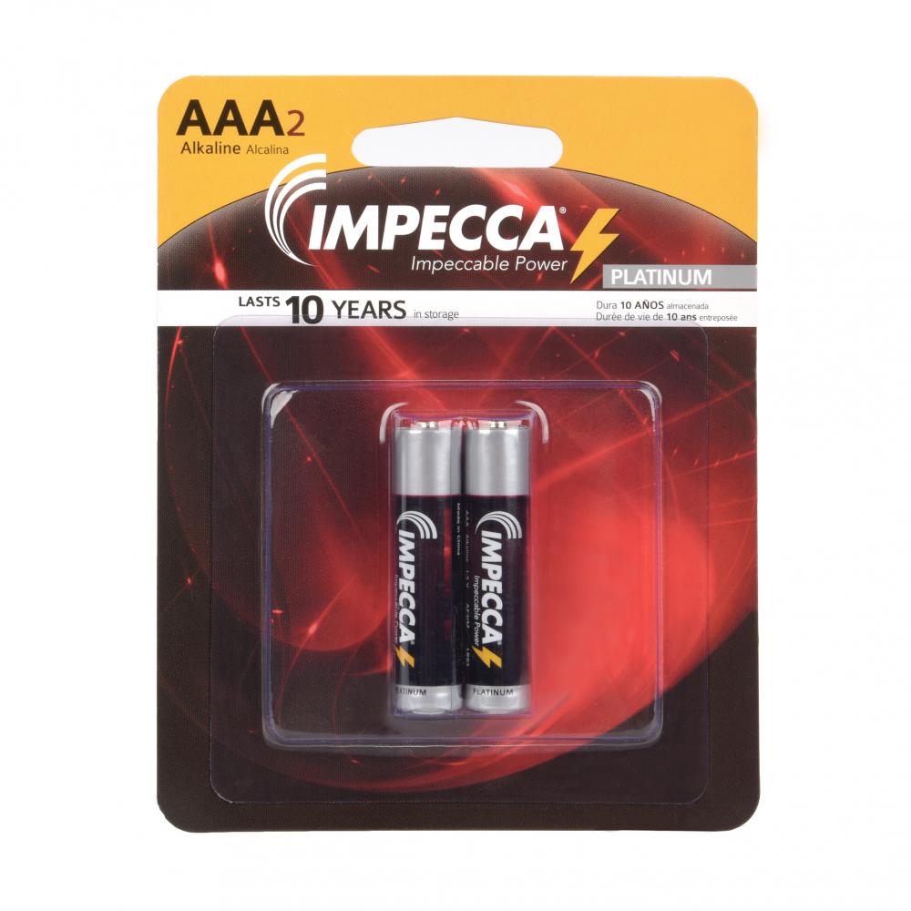 Impecca Alkaline AAA LR03 Platinum Batteries 2-Pack