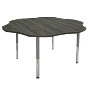 60" Flower La Madera Activity Table with Adjustable Super Legs - Gray Wood/Silver