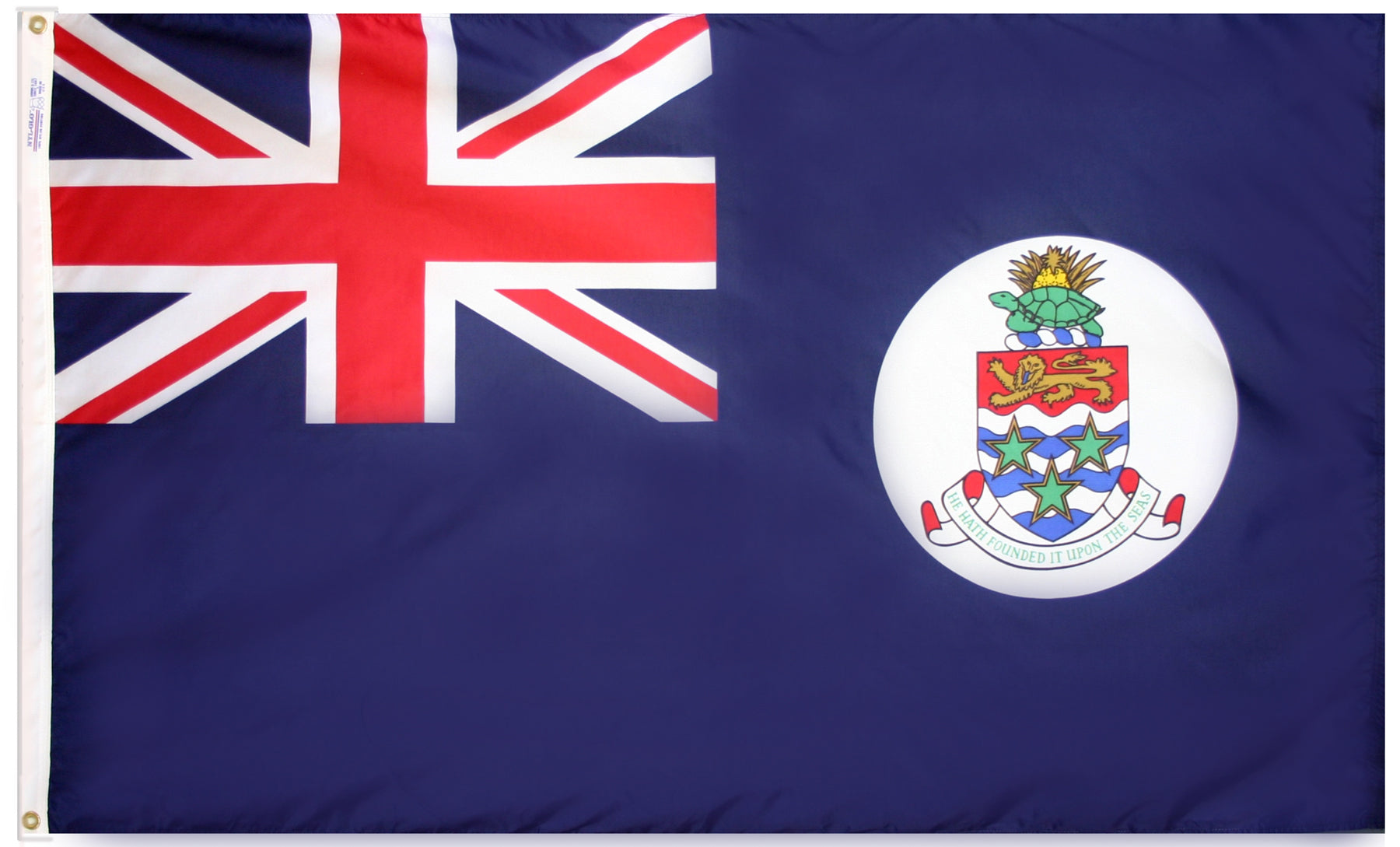 Cayman Islands Flag 4x6 ft. Nylon SolarGuard Nyl-Glo 100% Made in USA to Official United Nations Design Specifications.