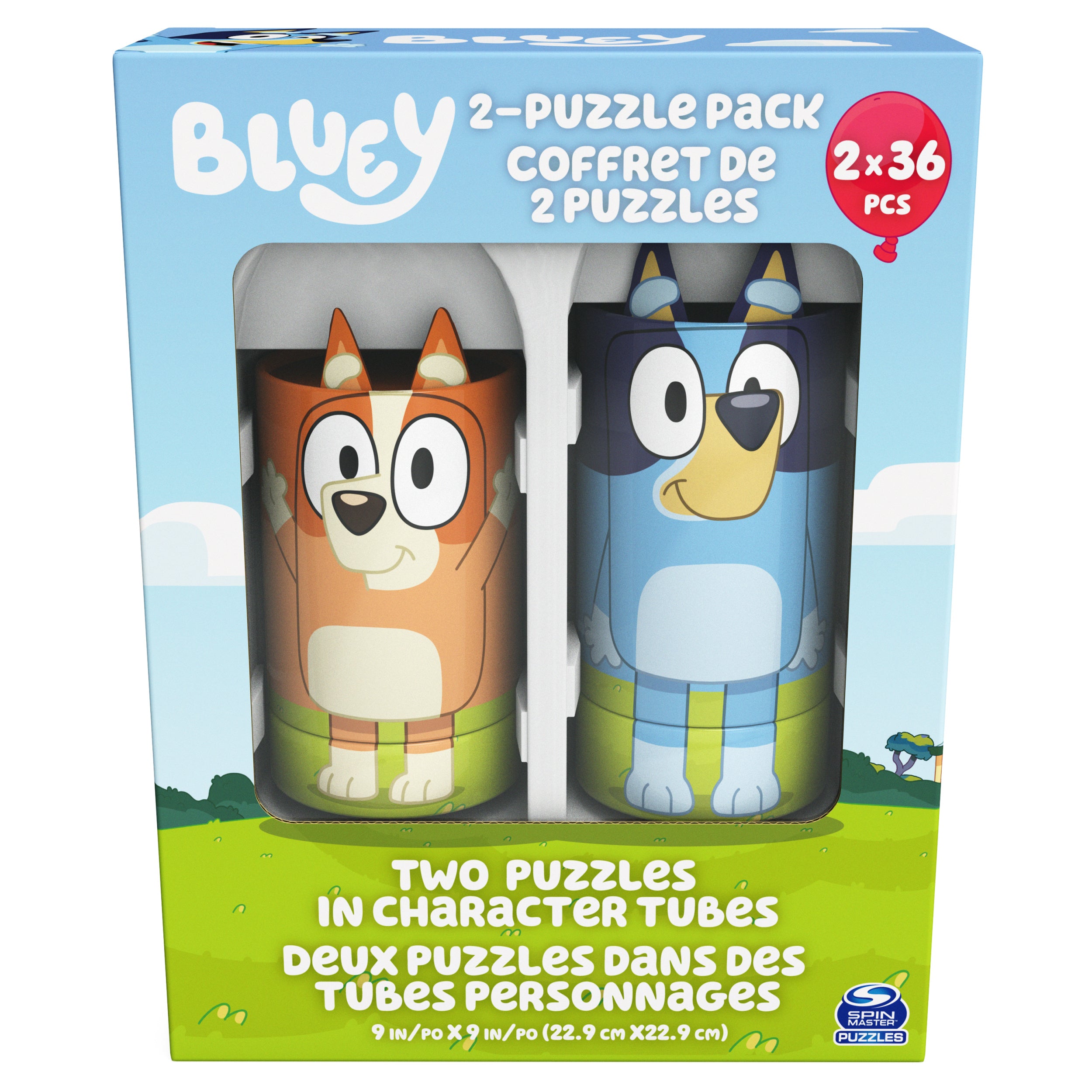 Spin Master Games, Bluey Puzzles 2-Pack, 36 Pieces, Preschool Puzzles, for Ages 3 & Up