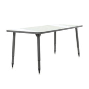 Adapte 30" x 60" Rectangle Dry-Erase Activity Table with Adjustable Tapered Legs - Whiteboard/North Sea