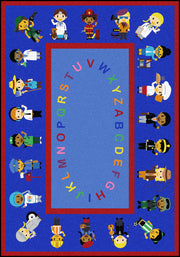 We Work Together 5'4" x 7'8" area rug in color Multi
