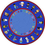 We Work Together 13'2" Round area rug in color Multi