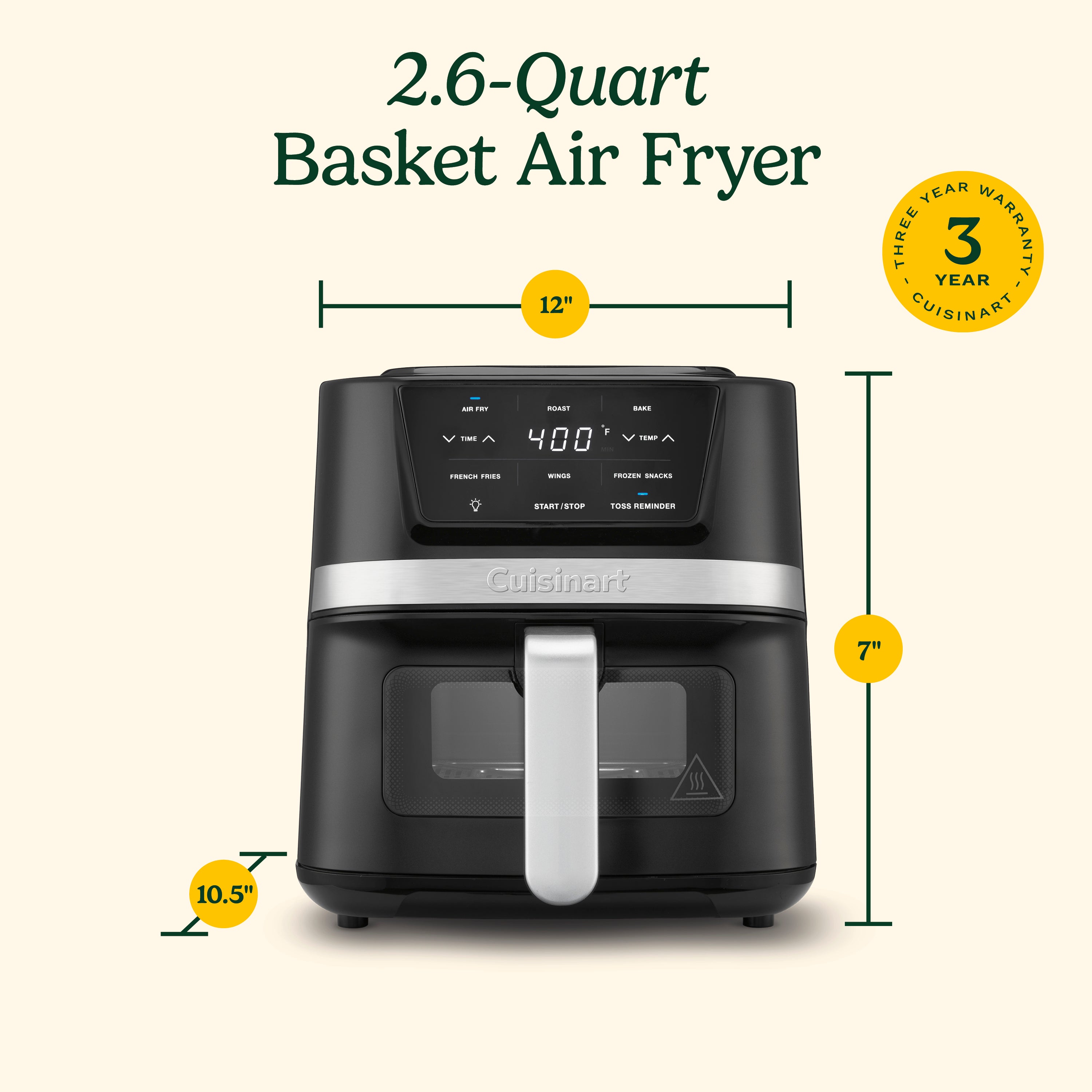 2.6-qt Basket Air Fryer