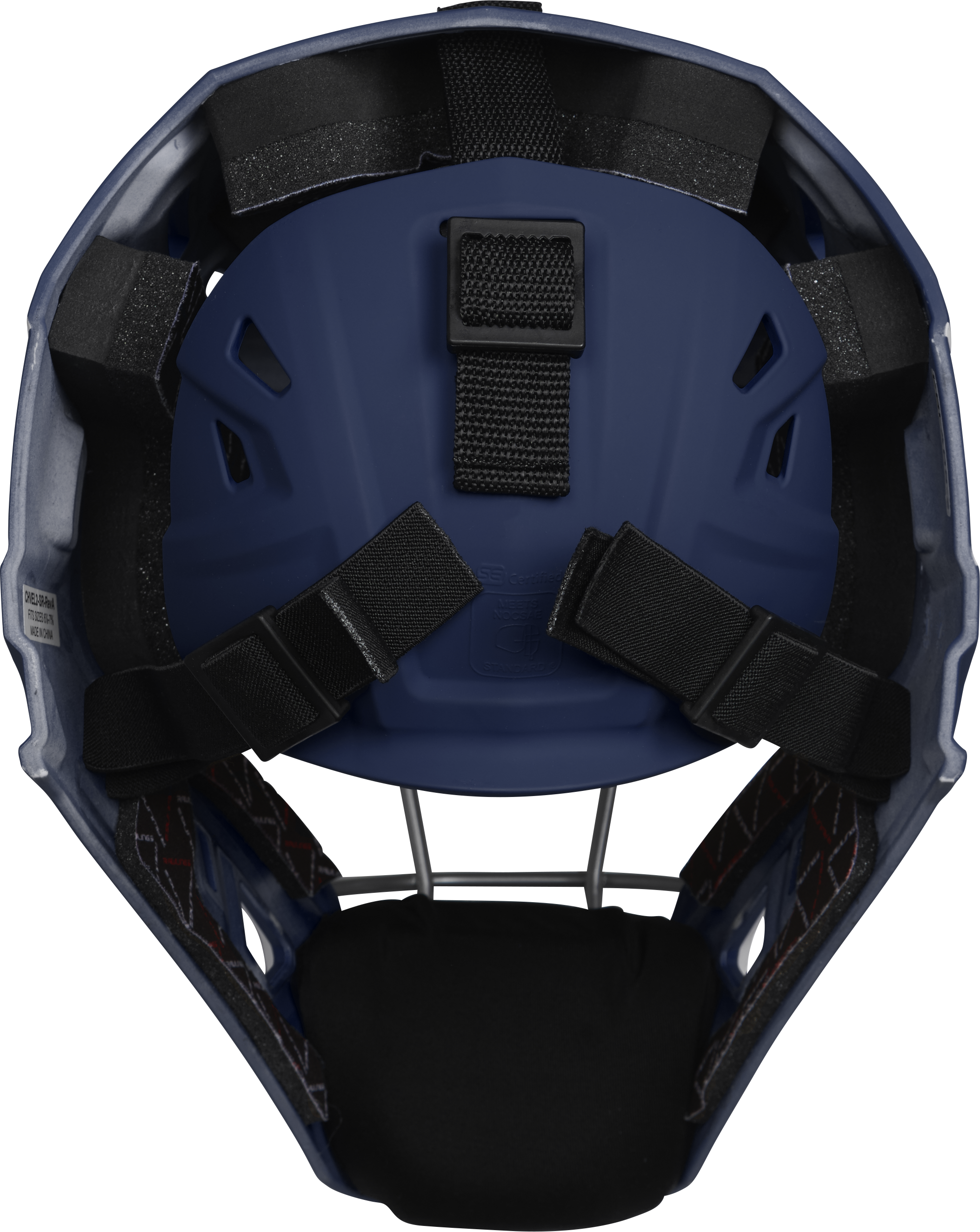 Rawlings Velo 2.0 Matte Junior Catchers Helmet - Navy/Scarlet
