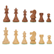Wooden Weighted English Chess Pieces 3.66 in King