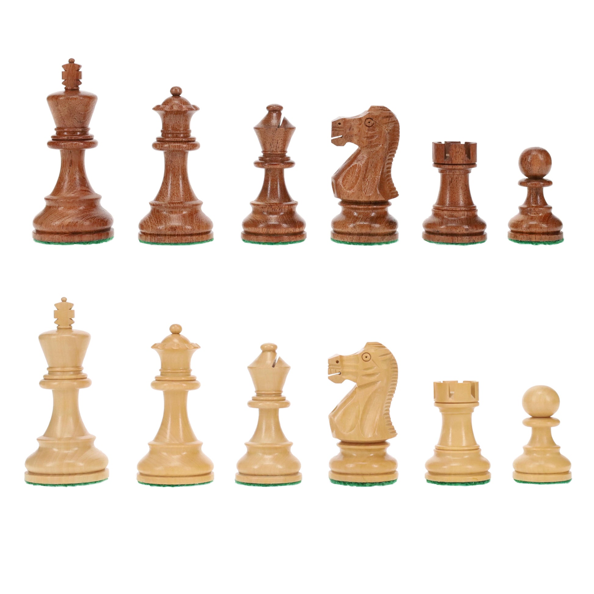 Wooden Weighted English Chess Pieces 3.66 in King