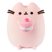 GUND Pusheen Cherry Macaron Squisheen Plush, Squishy Toy, Collectible Dessert Food Toy, Cat Stuffed Animal for Ages 8 and Up, Pink, 9.5”