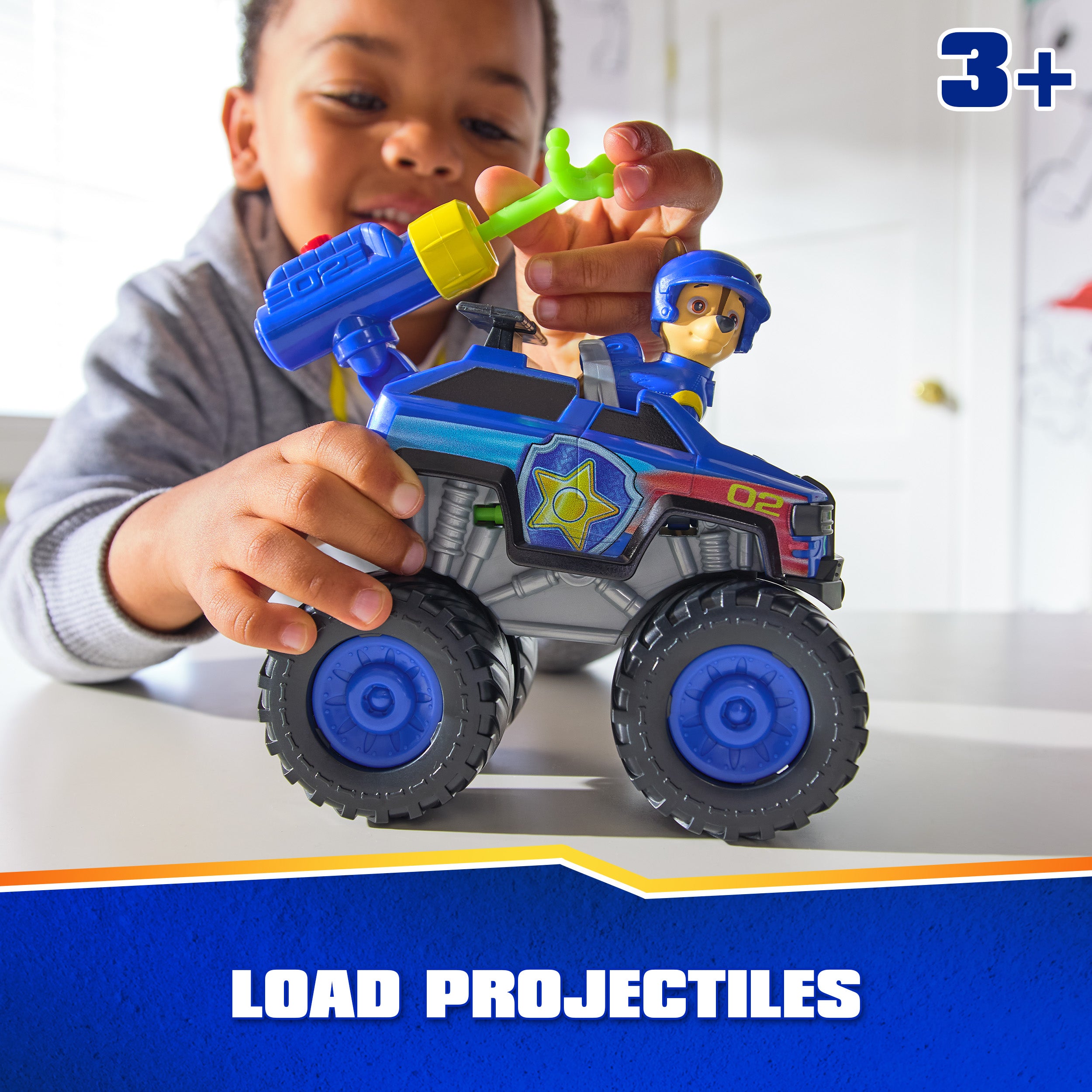 PAW Patrol: Rescue Wheels Chase’s Cruiser, Toy Truck with Projectile Launcher and Collectible Action Figure, Kids Toys for Boys & Girls Ages 3 and up