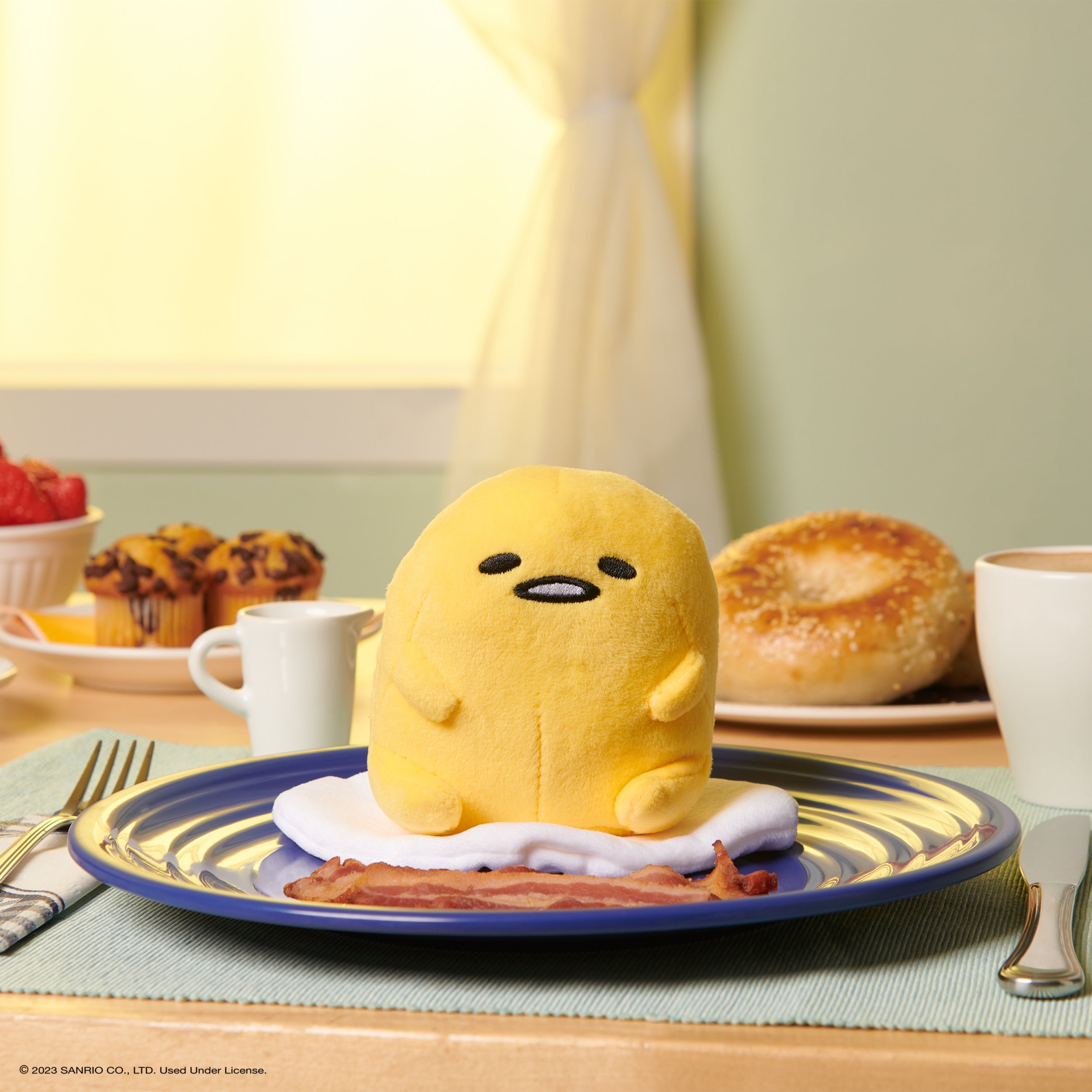 GUND Sanrio Gudetama the Lazy Egg Plush, Gudetama Sitting Pose, Stuffed Animal for Ages 1 and Up, 4.25”