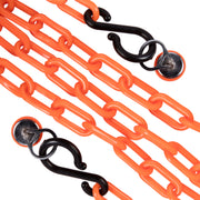 2 S‐Hooks, 2 Magnetic Wall Hooks, 10' of 2" Orange chain