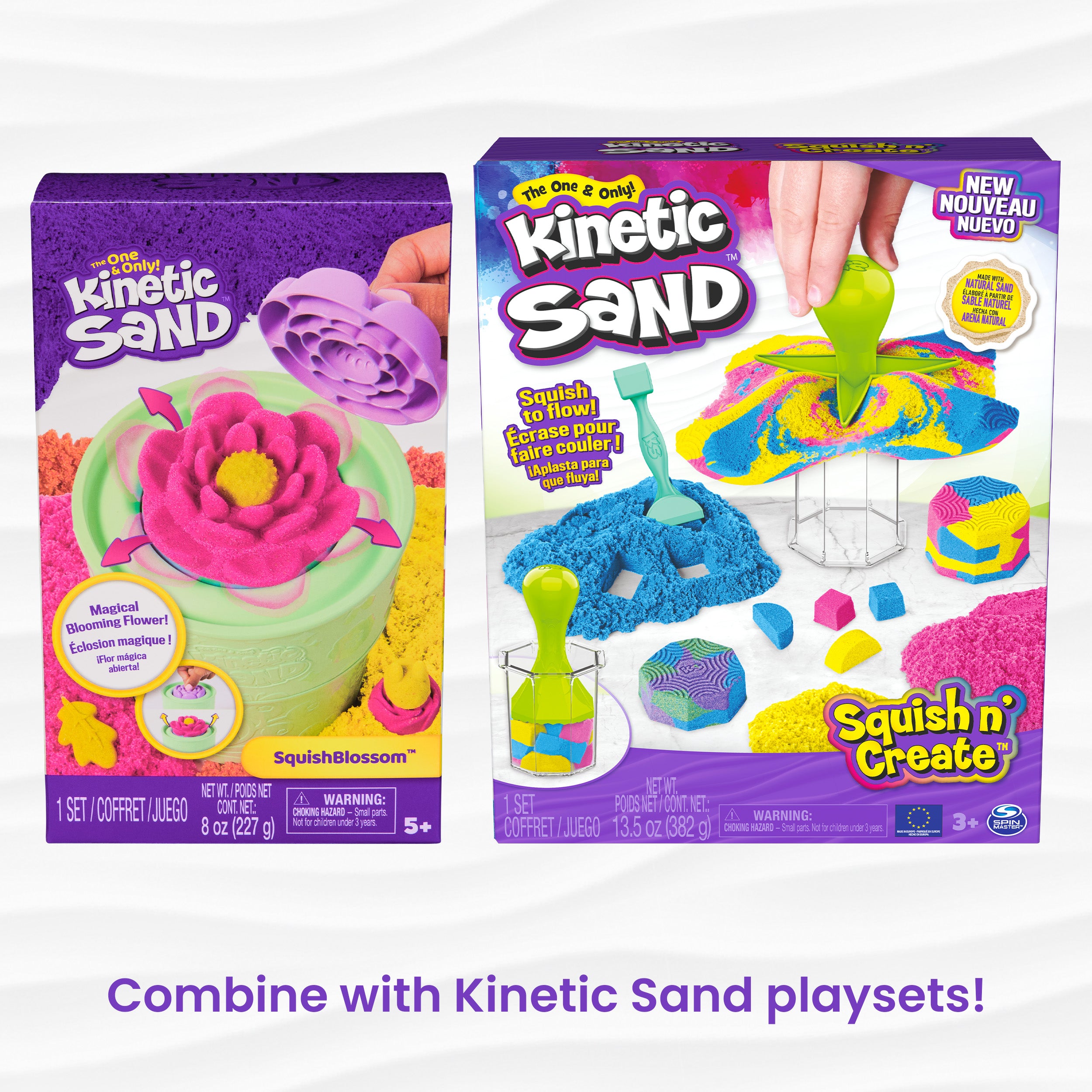Kinetic Sand, 2lbs Blue Play Sand, Moldable Sensory Toys for Kids, Resealable Bag Packaging May Vary, for Ages 3 and up