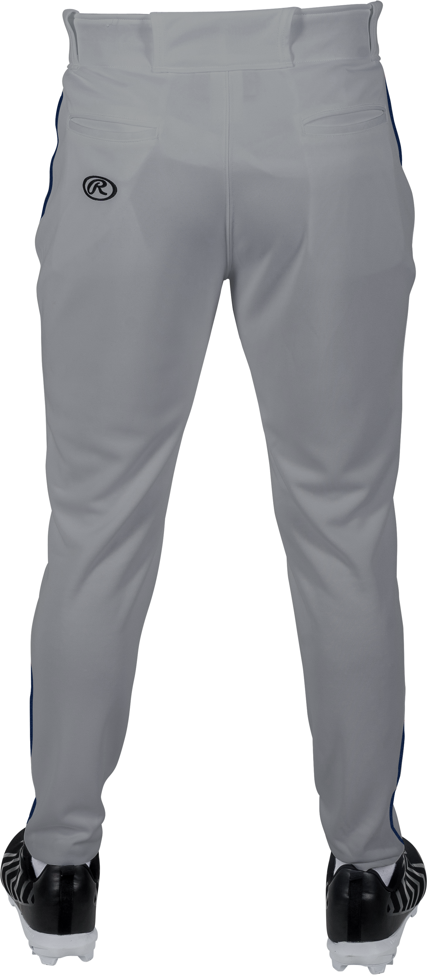 Rawlings Adult Plated Piped Pro Taper Fit Pant - Small - Blue Gray/Navy