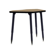 Adapte 24" x 36" Petal Thermofused Activity Table with Adjustable Tapered Legs - Pasadena Oak/Black