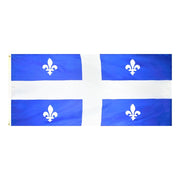 Quebec Canadian Province Flag 3x6 ft. Nylon SolarGuard Nyl-Glo 100% Made in USA