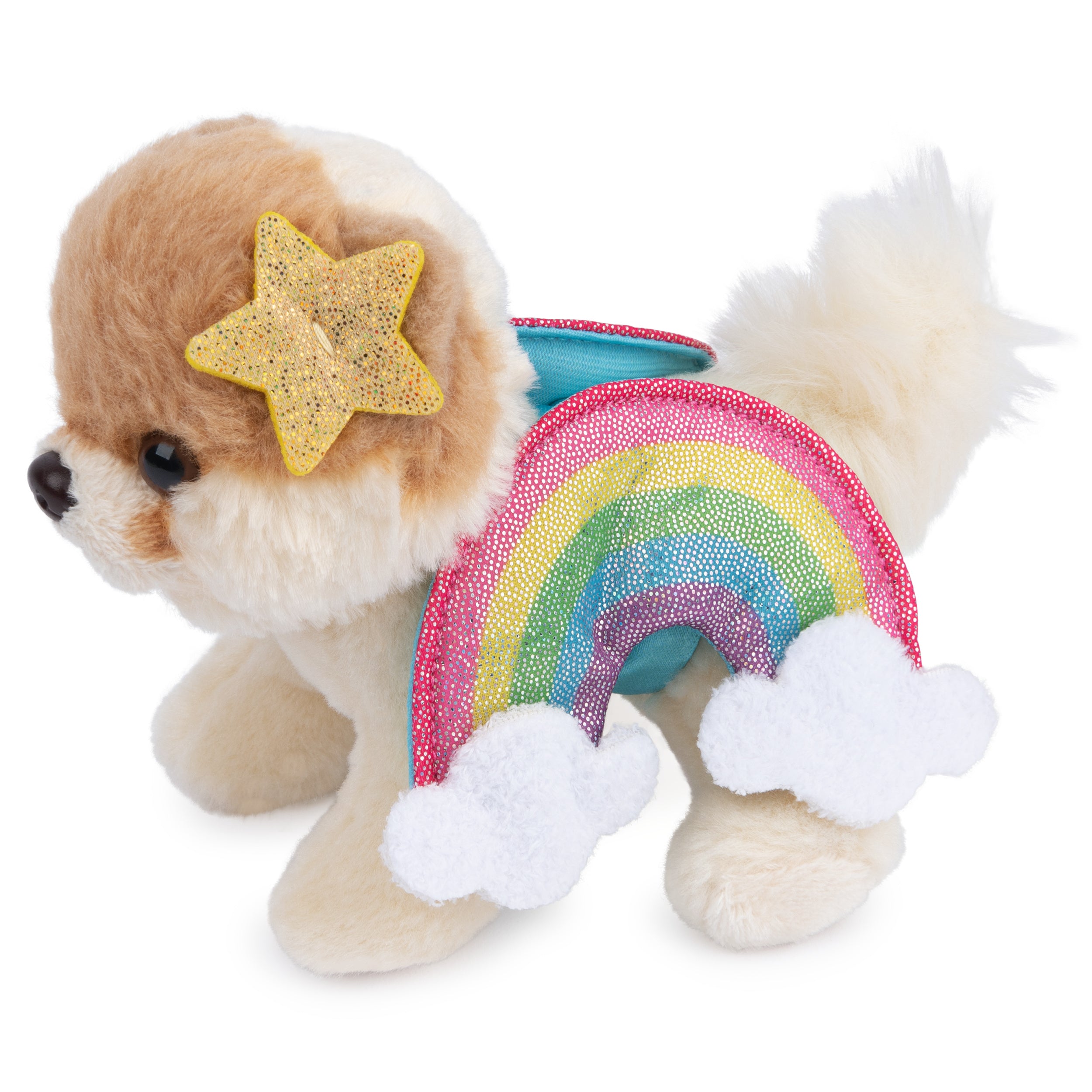 GUND Boo, The World’s Cutest Dog Rainbow Plush Pomeranian, Dog Stuffed Animal for Ages 1 and Up, Spring Decor, 5”