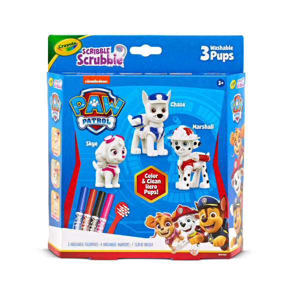 Crayola PAW Patrol Scribble Scrubbie Pets, 3ct, PAW Patrol Toy for Kids, Creative Gift for Kids Ages 3, 4, 5, 6