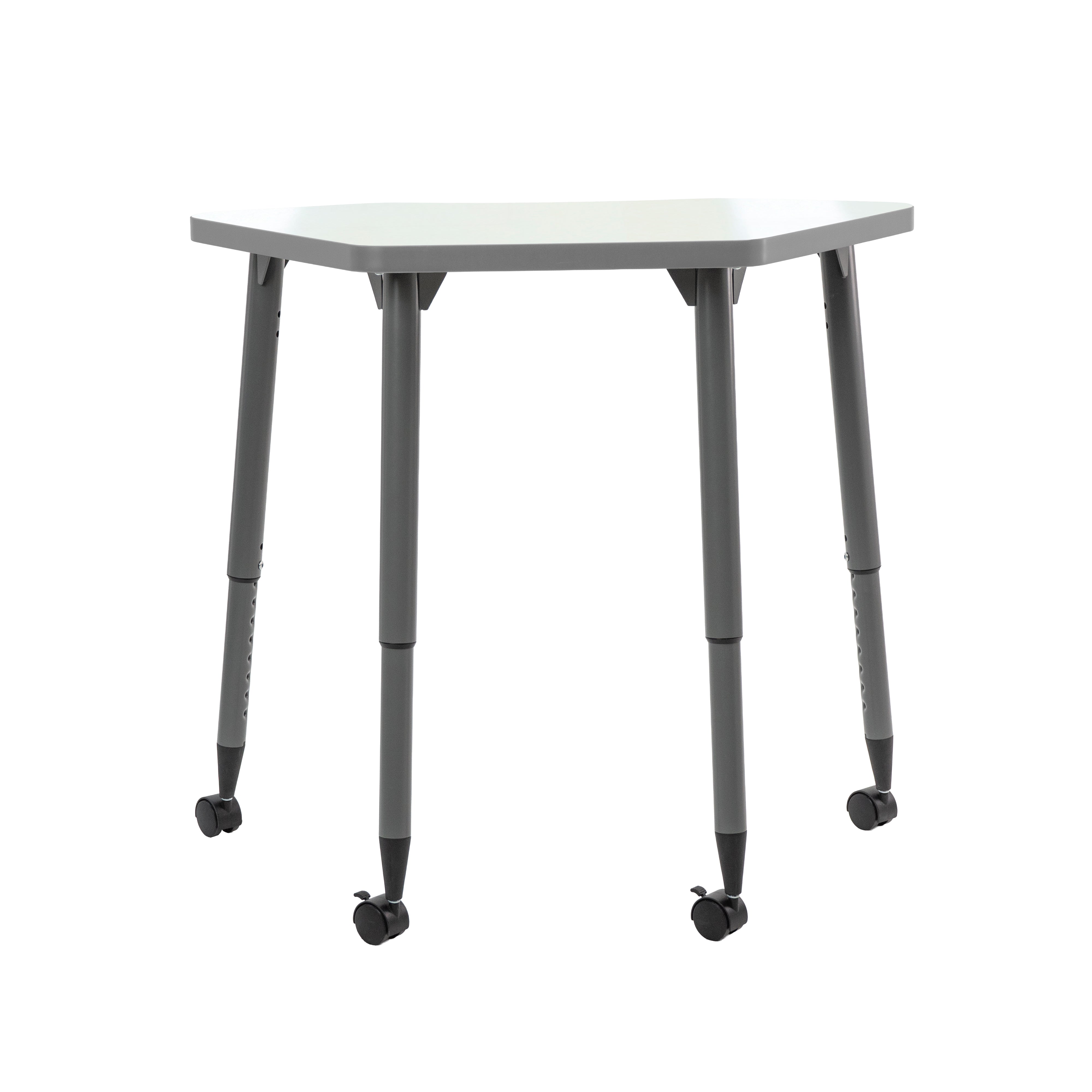 Adapte 24" x 36" Petal Dry-Erase Activity Table with Adjustable Tapered Legs - Whiteboard/North Sea