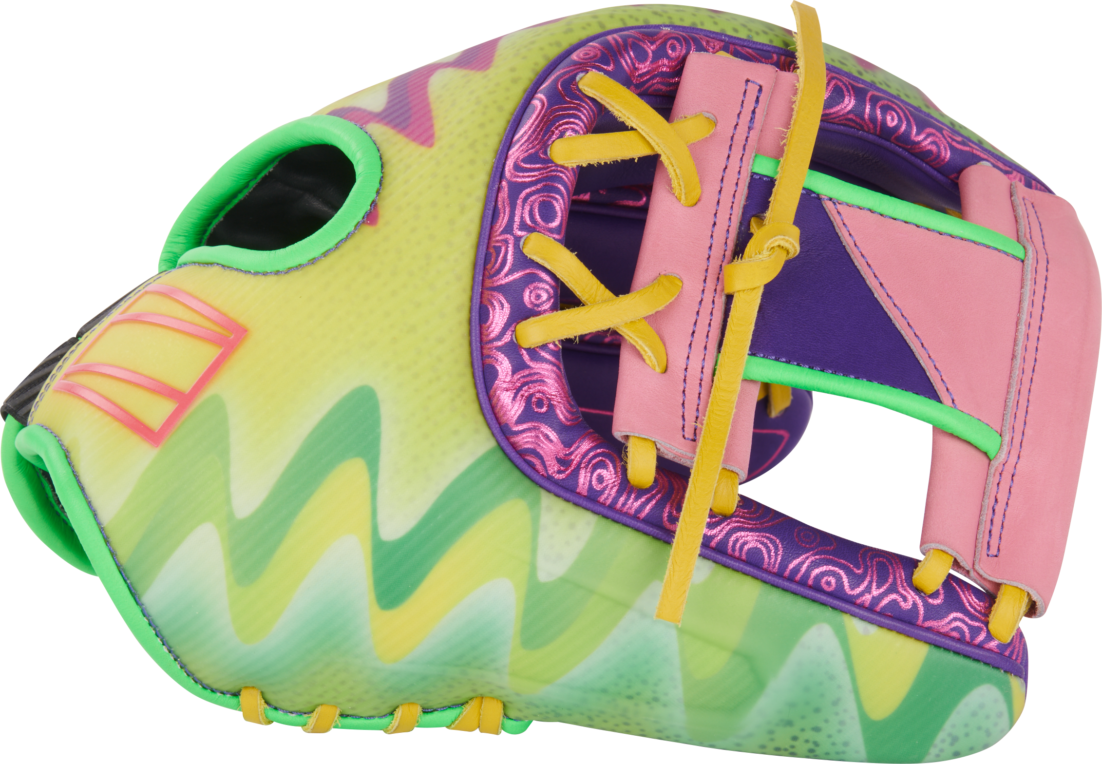 Rawlings Rev1X Series 11.75-Inch Baseball Glove - Right Hand Thrower - Purple/Pink/Optic