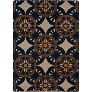 Wheel Shadows 7'8" x 10'9" area rug in color Buff