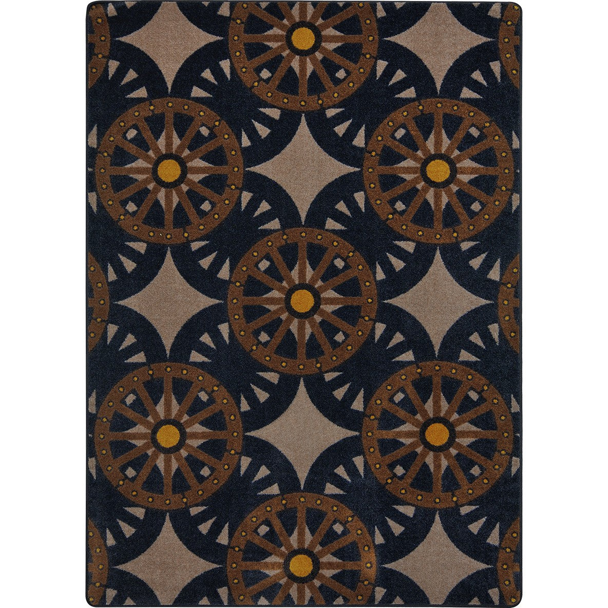 Wheel Shadows 5'4" x 7'8" area rug in color Greige
