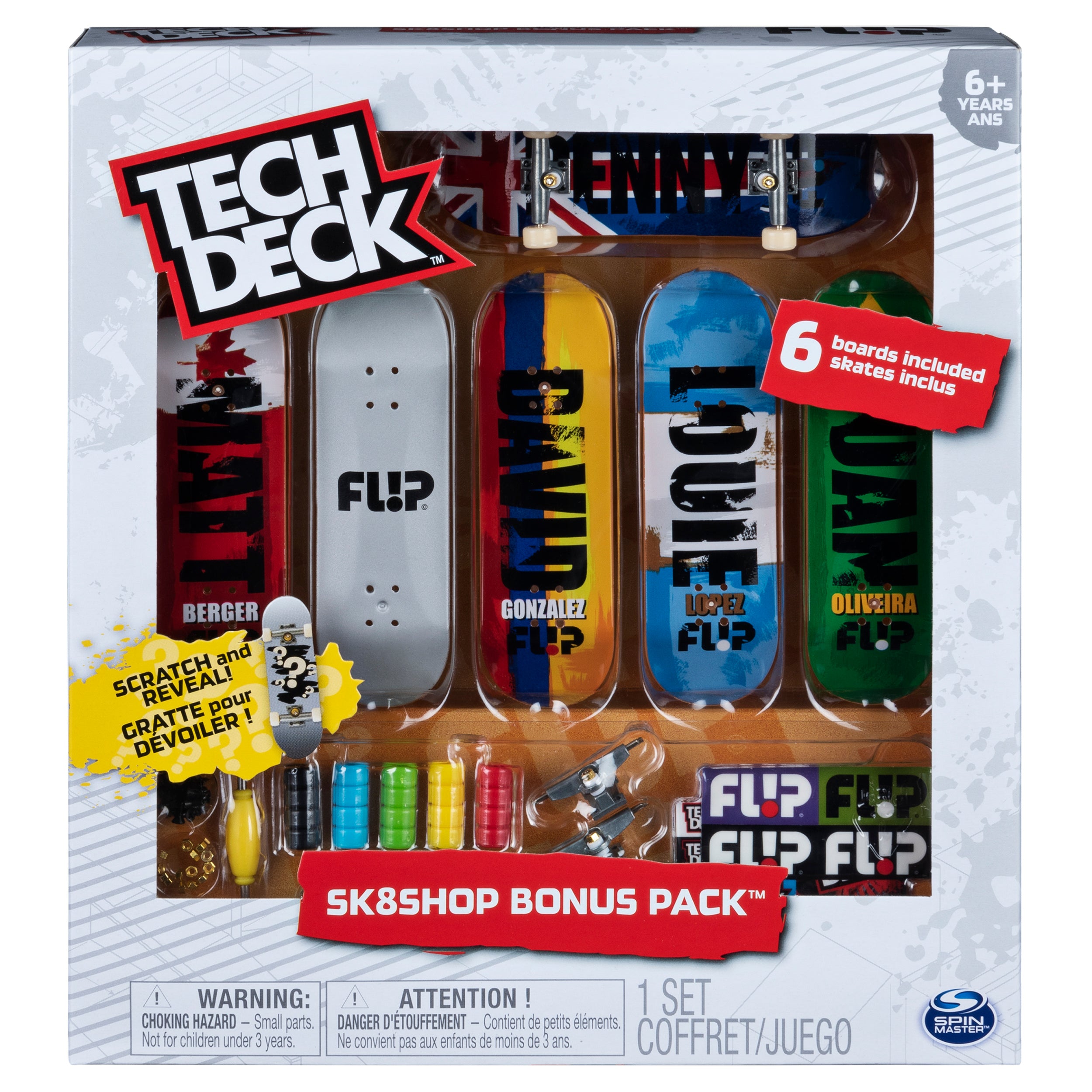 Tech Deck, Sk8shop Fingerboard Bonus Pack, Collectible and Customizable Mini Skateboards Styles May Vary