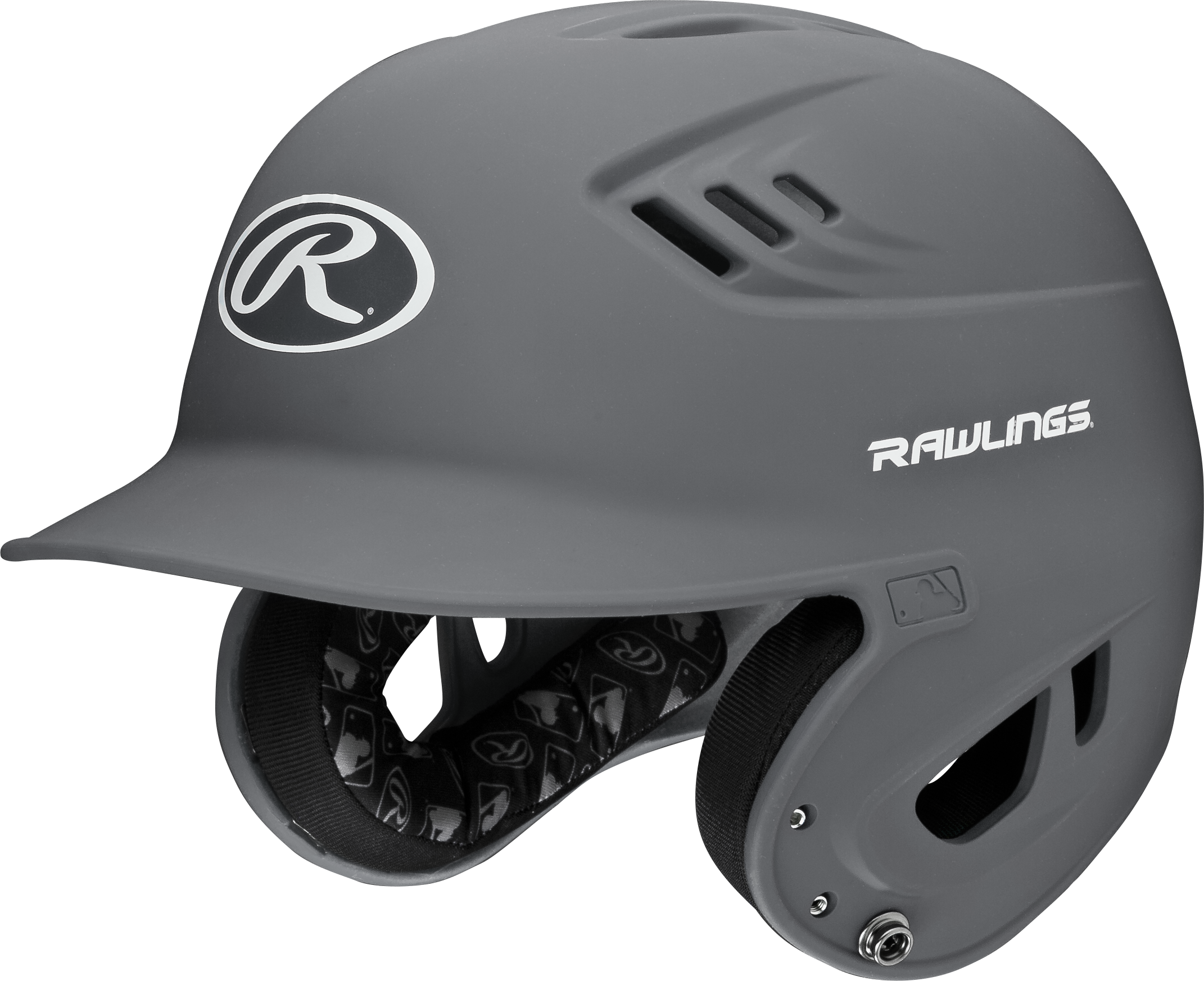 Rawlings R16 Matte Junior 1-Tone Baseball Helmet - Black