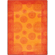 Whimzi 3'10" x 5'4" area rug in color Orange